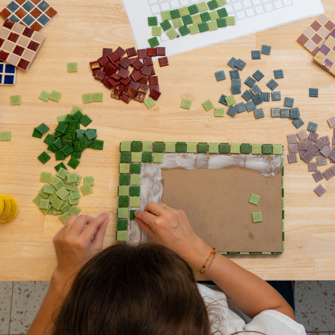 Mozaïek creatieve tapasplank workshop Torhout